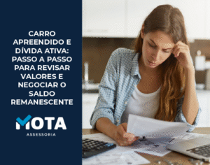 Carro apreendido e dívida ativa